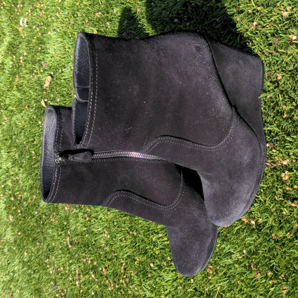 Womens' Prada Suede Wedge Platform Ankle Boot / Bootie - Picture 1 of 12